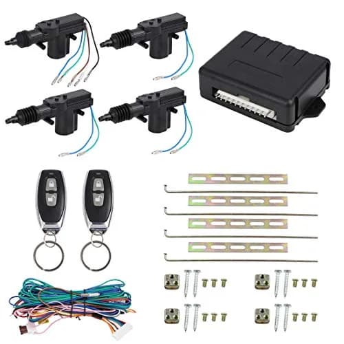 X AUTOHAUX 4 Doors Central Lock Locking System for 12V Vehicles | Remote Keyless Entry thumbnail 1