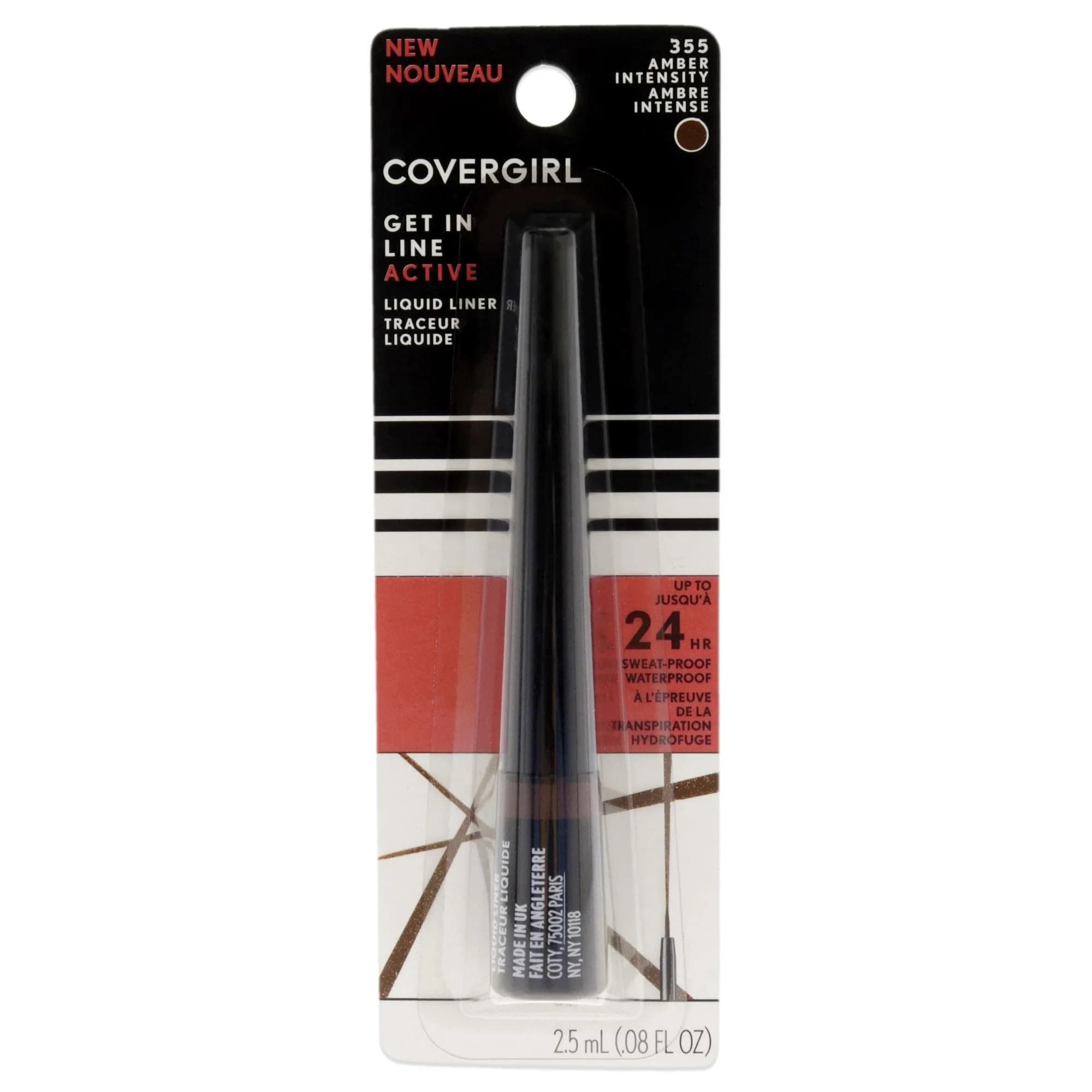 COVERGIRL Get In Line Active Eyeliner Pencil Amber Intensity 0.36 oz (10.2 g) | Waterproof 24HR Wear - main product image