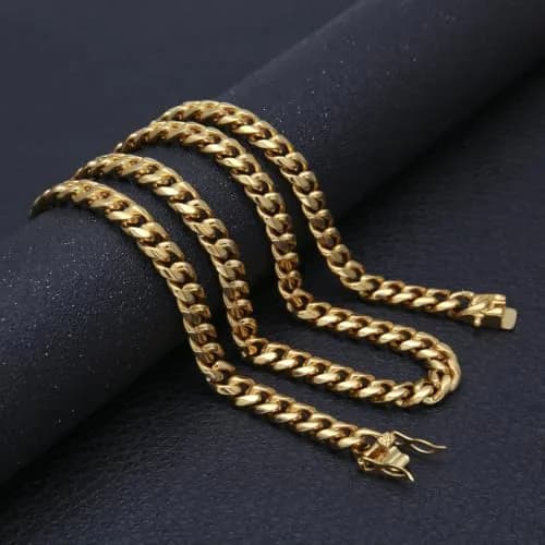 PY BLING 10mm Miami Cuban Link Chain Necklace 22 Inch | Durable Buckle Closure thumbnail 3