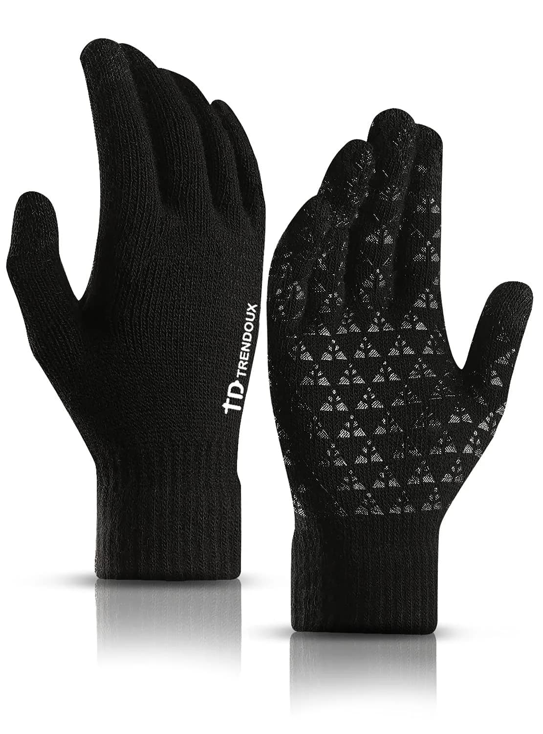 TRENDOUX Unisex Knit Winter Touchscreen Gloves | Thermal Warm & Stretchy
