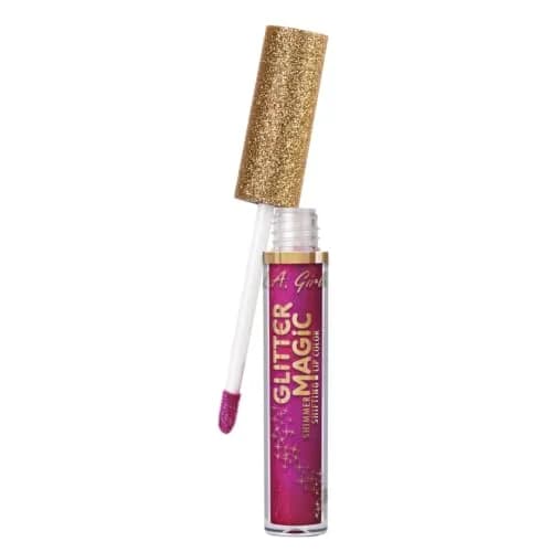 L.A. Girl Glitter Magic, Fizzy Fuchsia | Dazzling Glitter Lip Gloss in 0.11 Fl Oz thumbnail 3