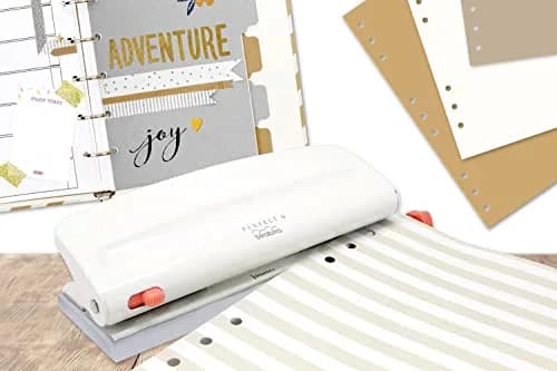 BiraBira 6 Hole Punch, 8 Sheet Capacity for Planners and 6 Ring Binders | Adjustable Metal Punch thumbnail 4