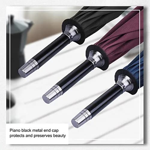 G4Free 62 Inch Golf Umbrella Windproof Large Stick Umbrella with Wooden J Handle | Fiberglass Ribs thumbnail 3