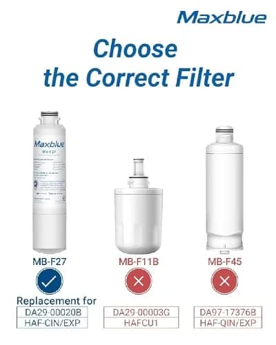 Maxblue MB-F27 Replacement for Samsung DA29-00020B Water Filter 3 Pack | NSF Certified, Lead-Free, Pure Water thumbnail 2