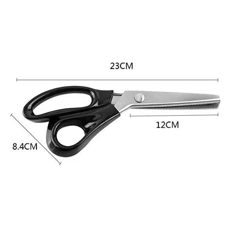 Hilitand Sewing Scissors 23cm | Stainless Steel Pinking Shears for Fabric & Craft thumbnail 3