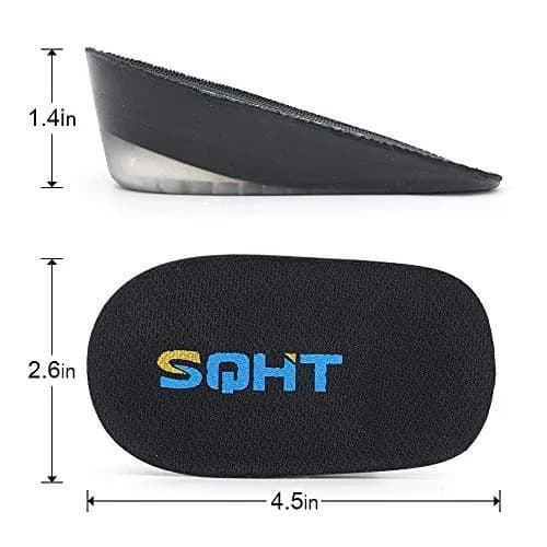 SQHT Height Increase Insoles - Gel Shoe Heel Lift Inserts & Pads | 1.4 Inch Height Boost for Men & Women thumbnail 4