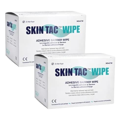 Torbot Skin Tac Adhesive Barrier Wipes 50 Count | Latex-Free, Hypoallergenic, Liquid Form for Sensitive Skin thumbnail 1