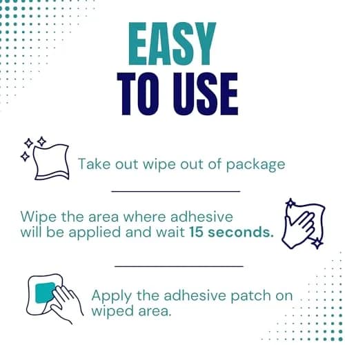 Torbot Skin Tac Adhesive Barrier Wipes 50 Count | Latex-Free, Hypoallergenic, Liquid Form for Sensitive Skin thumbnail 6