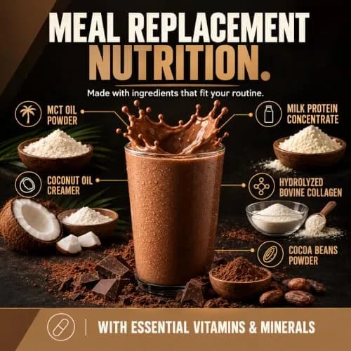 Keto Science Keto Shake Powder – Chocolate | Meal Replacement with MCT Oil & Collagen (20.49 oz) thumbnail 3