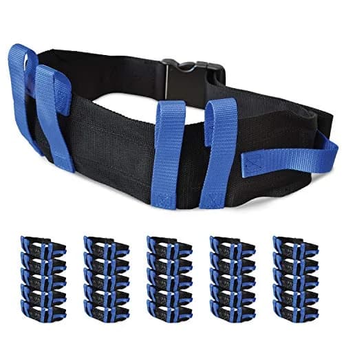 NYOrtho Transfer Gait Belt with 6 Heavy Handles (25 Pack) | Adjustable 28-55" Waist, Blue thumbnail 1