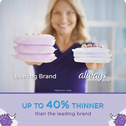 Always Discreet Incontinence Pads Moderate Regular Length 132 Count | USA Imported, Duties Included thumbnail 6