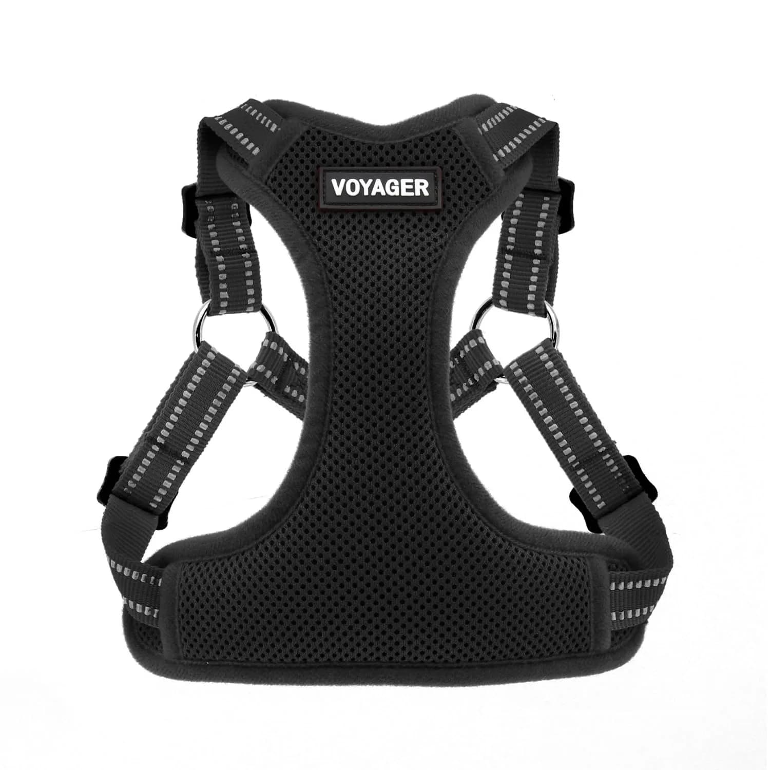 Best Pet Supplies Voyager Step-in Flex Dog Harness - Black, XL | Adjustable, Reflective, All Weather