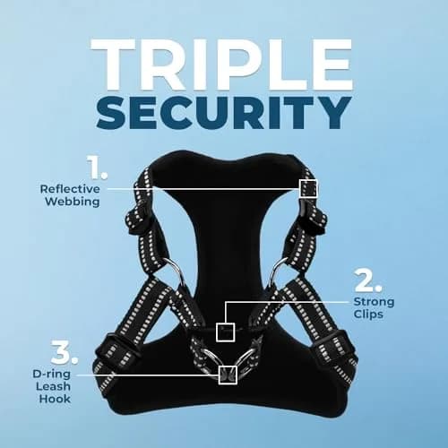 Best Pet Supplies Voyager Step-in Flex Dog Harness - Black, XL | Adjustable, Reflective, All Weather thumbnail 2