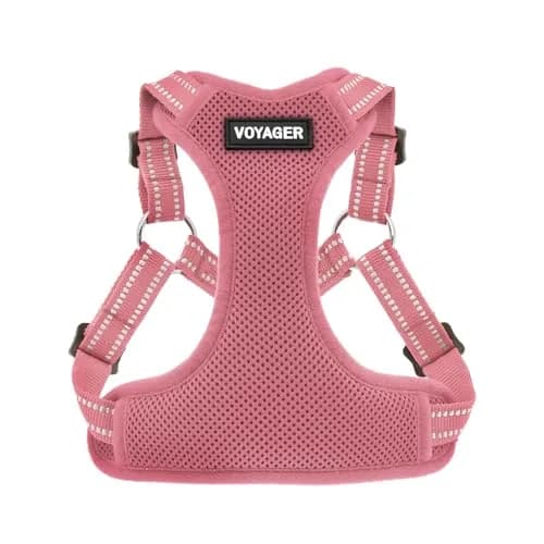 Best Pet Supplies Voyager Step-in Flex Dog Harness - Pink, Medium | Adjustable, Breathable & Reflective thumbnail 1
