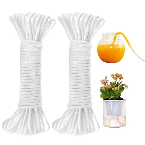 ORIMERC 60 feet 1/6 inch Wicking Rope for Plants | Self Watering Wick Cord for DIY Automatic Watering System thumbnail 1