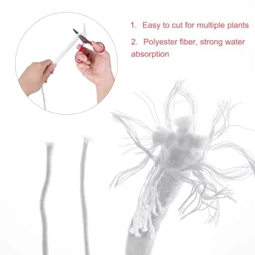 ORIMERC 60 feet 1/6 inch Wicking Rope for Plants | Self Watering Wick Cord for DIY Automatic Watering System thumbnail 8