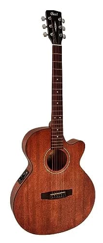 Cort 6 String Acoustic-Electric Guitar Full Size Open Pore | Mahogany Body & CE304T Preamp thumbnail 1