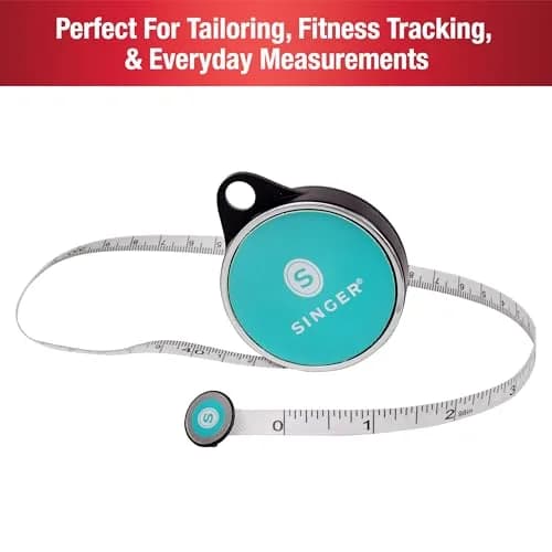 Singer ProSeries Retractable Tape Measure, 96" (244cm) Teal (2-Pack) thumbnail 3
