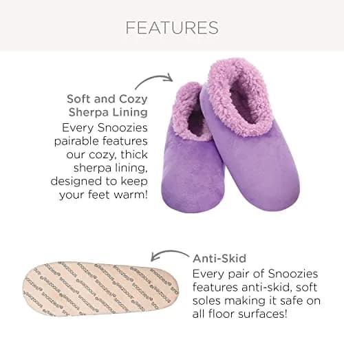 Snoozies Buffalo Plaid Ballerina Slippers for Women (Black, XL) | Cozy, Non-Skid, Machine Washable thumbnail 2