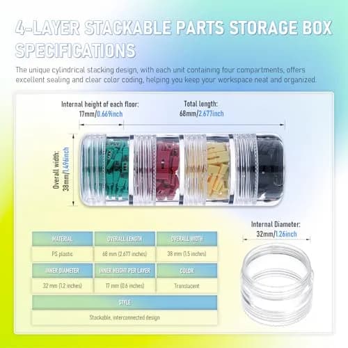 CQRobot 200 Pieces Jumper Caps with Handle Pin Short Circuit 2-Pin Connector | Suitable for Arduino Raspberry Pi Motherboard (5mm x 13.5mm, 4 Colors) thumbnail 3