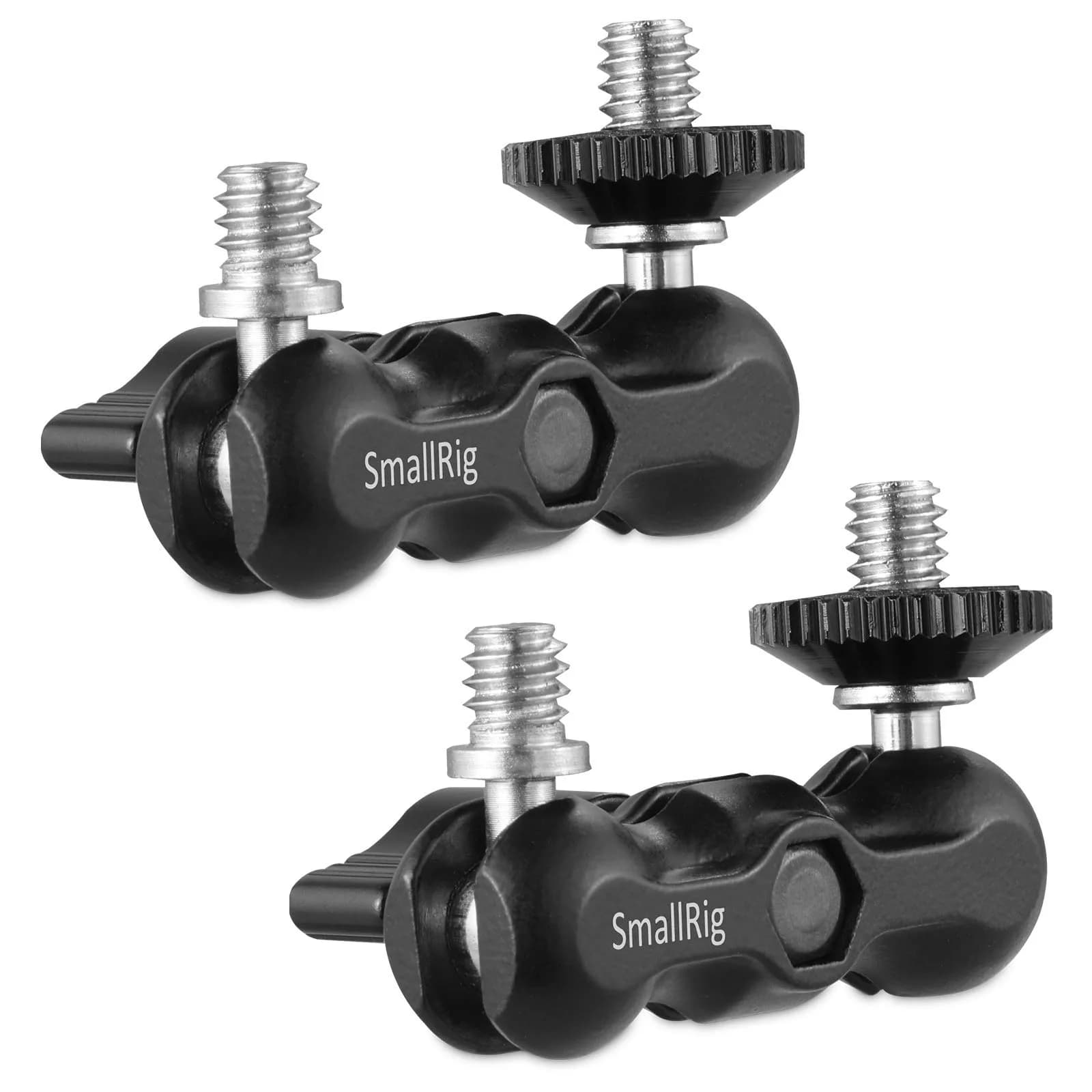 SMALLRIG Universal Magic Arm with Small Ballhead (2pcs) 2158 | 7.2cm (2.85in) Black Aluminum Alloy