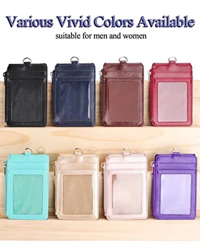 Teskyer Leather ID Badge Holder with Lanyard, Gold | Wallet & Badge Organizer for Professionals thumbnail 8