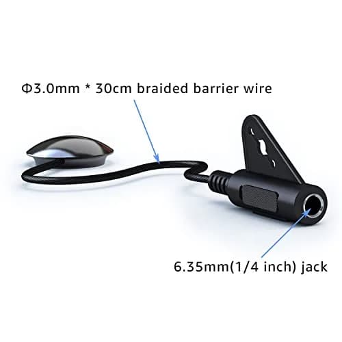 Imelod Contact Microphone Piezo Pickup for Guitar Ukulele Violin Cello Banjo Mandolin (Black) | High Sensitivity Contact Mic thumbnail 2