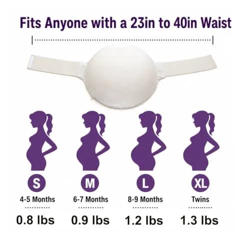Teesider Realistic Memory Foam Fake Pregnancy Belly Costume M (0.36 kg / 0.8 lb) | Stage & Screen Performance Prop thumbnail 4