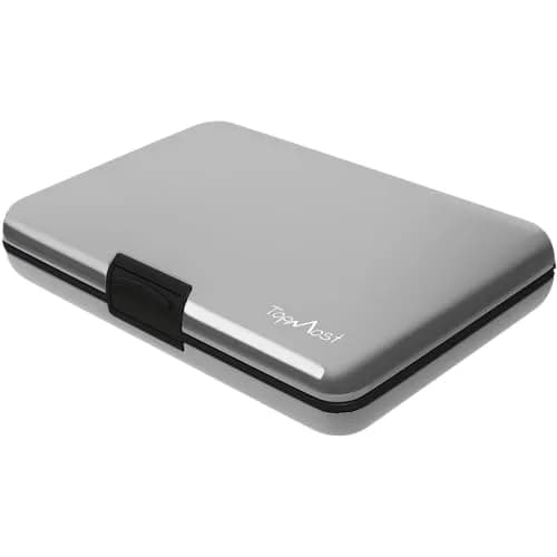 TopMost Aluminum Credit Card Holder, RFID Blocking Wallet for Women & Men - Silver | Holds 12 Cards thumbnail 8