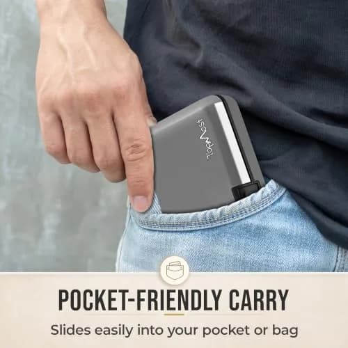 TopMost Aluminum Credit Card Holder, RFID Blocking Wallet for Women & Men - Silver | Holds 12 Cards thumbnail 3
