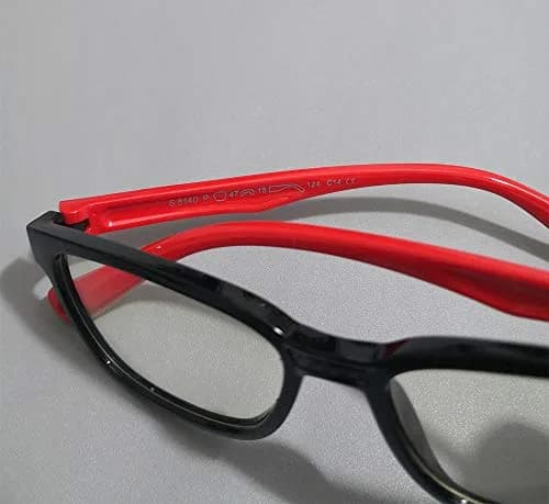 FOURCHEN Anti Blue Light Glasses for Kids Computer Glasses,UV Protection Anti Glare Eyeglasses, Video Gaming Glasses (Black-red) | Protect Eyes thumbnail 6