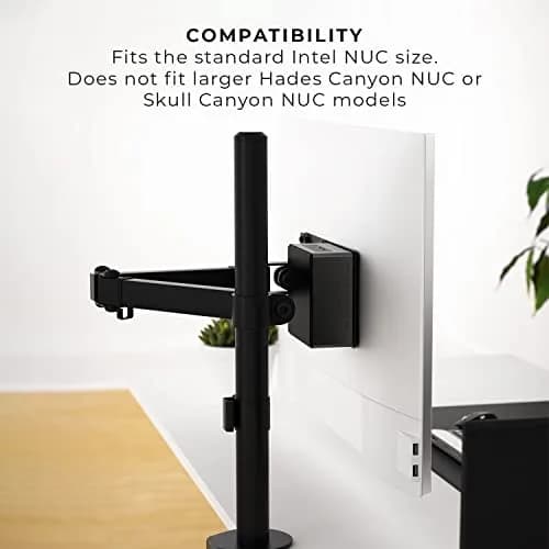 HumanCentric Mounting Bracket for Intel NUC mini pc VESA Monitor Arm 75x75 | Supports 75x75 & 100x100 Patterns thumbnail 3