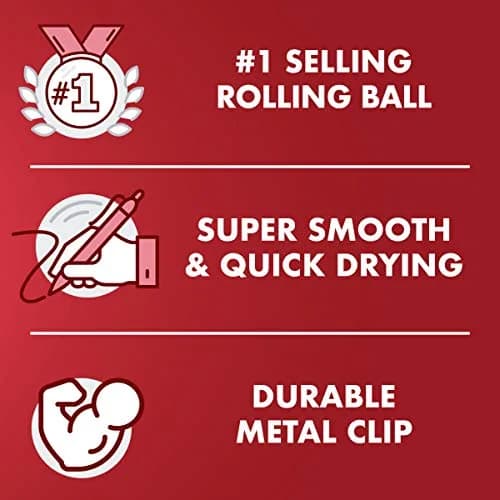 PILOT Precise V5 Stick Pens, Extra Fine Point 0.5mm, Assorted Inks, 12-Pack | Smooth Writing Liquid Ink Rollerball Pens thumbnail 3