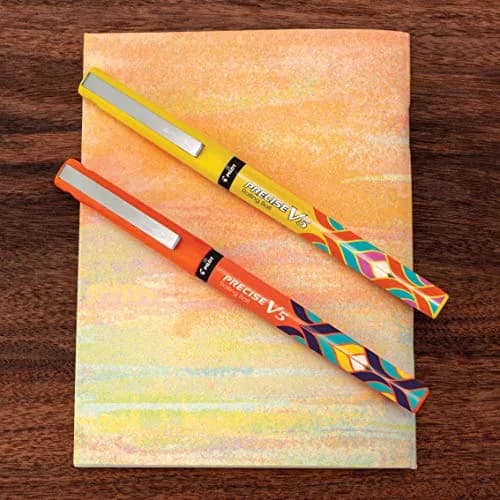 PILOT Precise V5 Liquid Ink Rollerball Pens 0.5 mm | Art Deco Collection, Extra Fine Point, Assorted Colors, Pack of 9 thumbnail 5