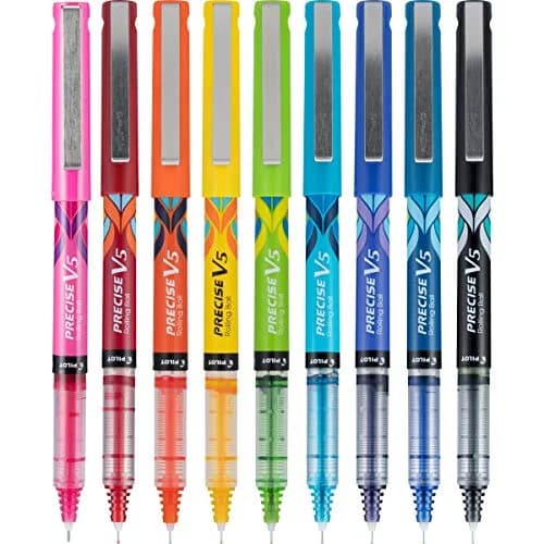 PILOT Precise V5 Liquid Ink Rollerball Pens 0.5 mm | Art Deco Collection, Extra Fine Point, Assorted Colors, Pack of 9 thumbnail 3