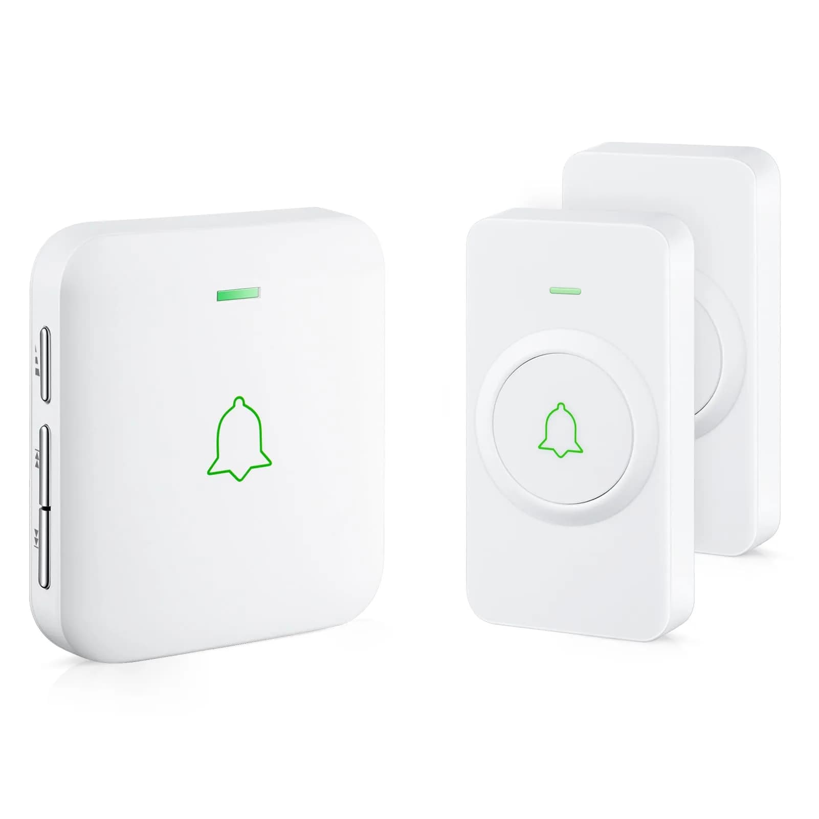 AVANTEK Wireless Doorbell Kit 300m (1000 ft) Range | 2 White Transmitters + 1 Plug-in Receiver