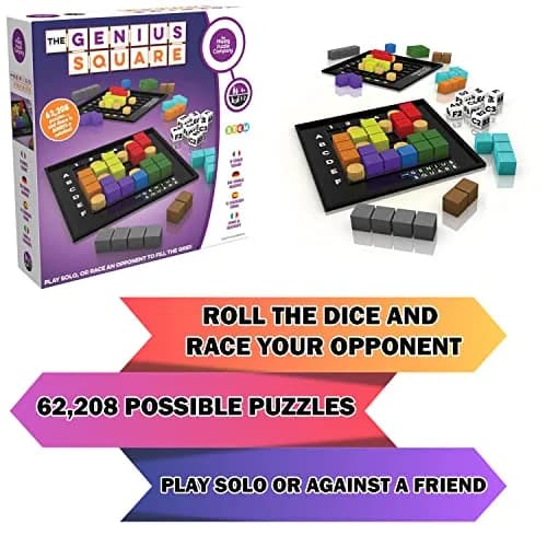 The Happy Puzzle Company Genius Square STEM Puzzle Game 227g (8oz) | Award-Winning Logic Game with 62,000+ Solutions thumbnail 6