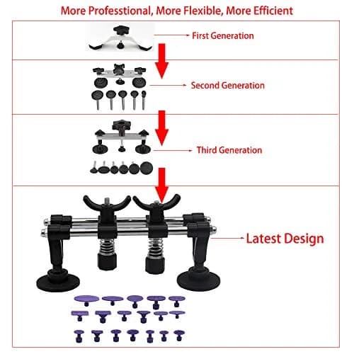 LTUPWF Paintless Dent Repair Tools Bridge Dent Remover with Double Pole Bridge Dent Puller 18PCS Glue Puller Tabs for Car, Door Dings and Hail Damage | Ergonomic, Flexible, Easy to Use thumbnail 2