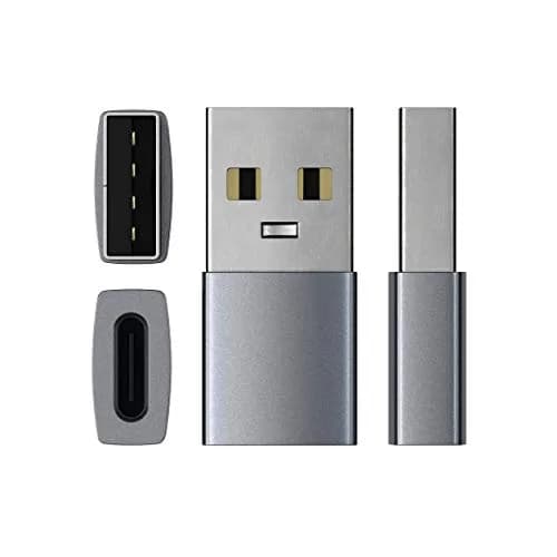 Satechi USB-A to USB-C Adapter, 10Gbps Data, 15W PD Charging, Space Gray | For Apple CarPlay & Modern Devices thumbnail 4