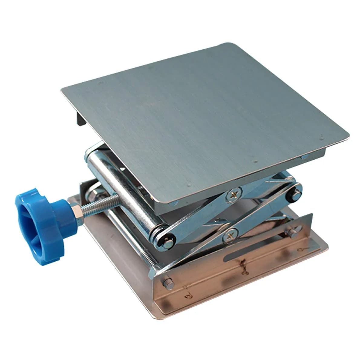 AHBLQD Stainless Steel Lab Jack Stand Table Lift 100mm x 100mm (4" x 4") | Precision Height Adjustment for Experiments - main product image