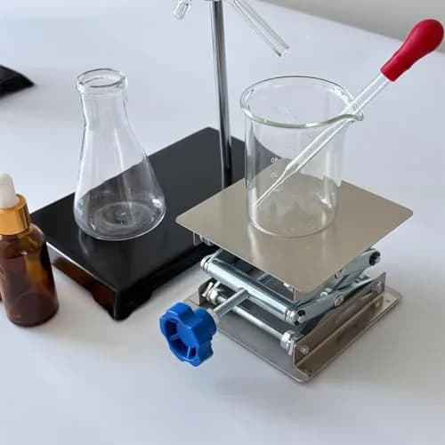 AHBLQD Stainless Steel Lab Jack Stand Table Lift 100mm x 100mm (4" x 4") | Precision Height Adjustment for Experiments thumbnail 6