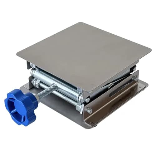 AHBLQD Stainless Steel Lab Jack Stand Table Lift 100mm x 100mm (4" x 4") | Precision Height Adjustment for Experiments thumbnail 8