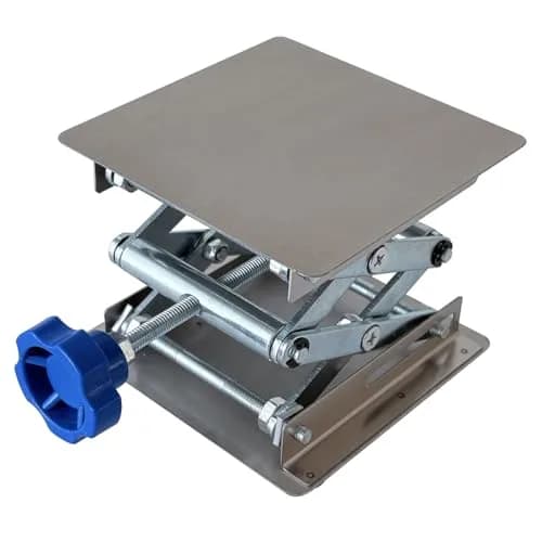 AHBLQD Stainless Steel Lab Jack Stand Table Lift 100mm x 100mm (4" x 4") | Precision Height Adjustment for Experiments thumbnail 9