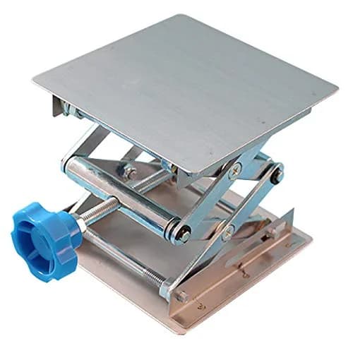 AHBLQD Stainless Steel Lab Jack Stand Table Lift 100mm x 100mm (4" x 4") | Precision Height Adjustment for Experiments thumbnail 3