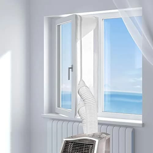 HOOMEE Universal Window Seal Kit 500cm (197") for Portable AC & Dryer | Seals 80 Min, Easy Install, White thumbnail 2