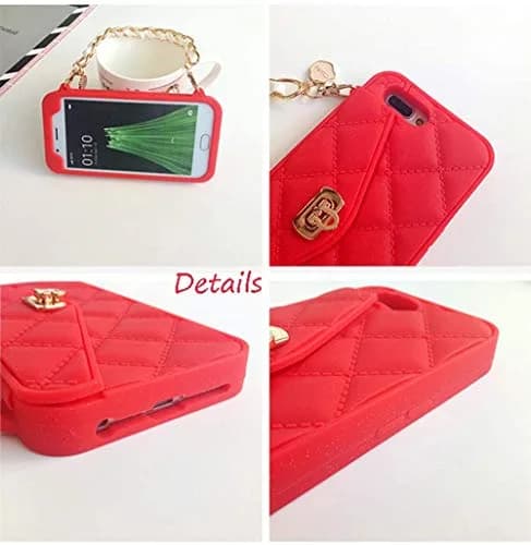 UnnFiko Red Wallet Case for iPhone XS Max | Luxury Bag Design with Shoulder Strap thumbnail 2