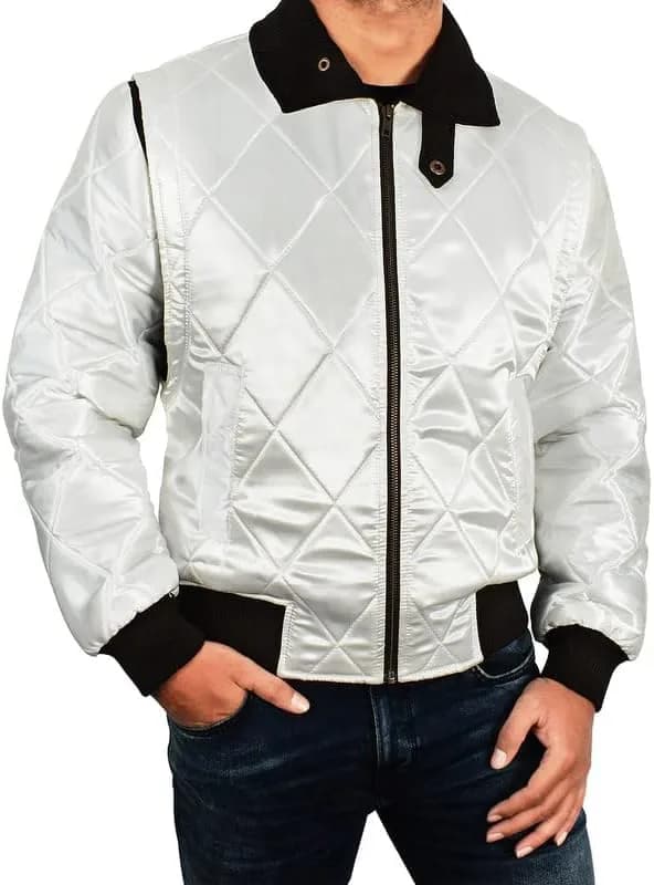LP-FACON Mens Scorpion Logo Satin Softshell Jacket | Windbreaker for Men, Regular Fit, Windproof, All-Season (Large, White) thumbnail 7