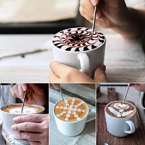 Adorever Milk Frothing Pitcher 355ml (12oz) with Latte Art Pen | Stainless Steel Espresso Steaming Jug thumbnail 6