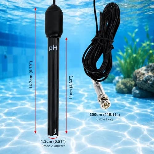 DANOPLUS Long Body pH Electrode with BNC Socket 300cm Cable | Precise pH Measurement for Lab & Field thumbnail 5