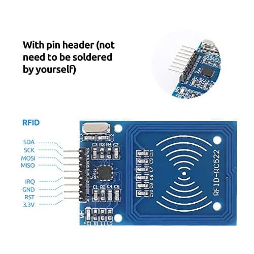 SunFounder RFID Reader Module Kit Mifare RC522 with S50 Card | Compatible with Arduino & Raspberry Pi thumbnail 3